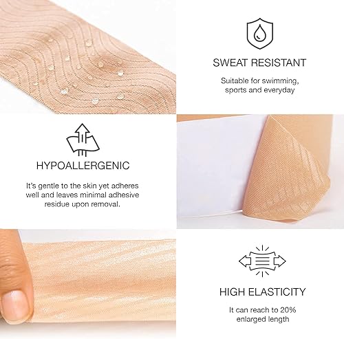 Miniatura 2 de Cinta adhesiva para pechos, cinta para levantamiento de senos, cinta de levantamiento de senos con 2 piezas adhesivas adhesivas de silicona