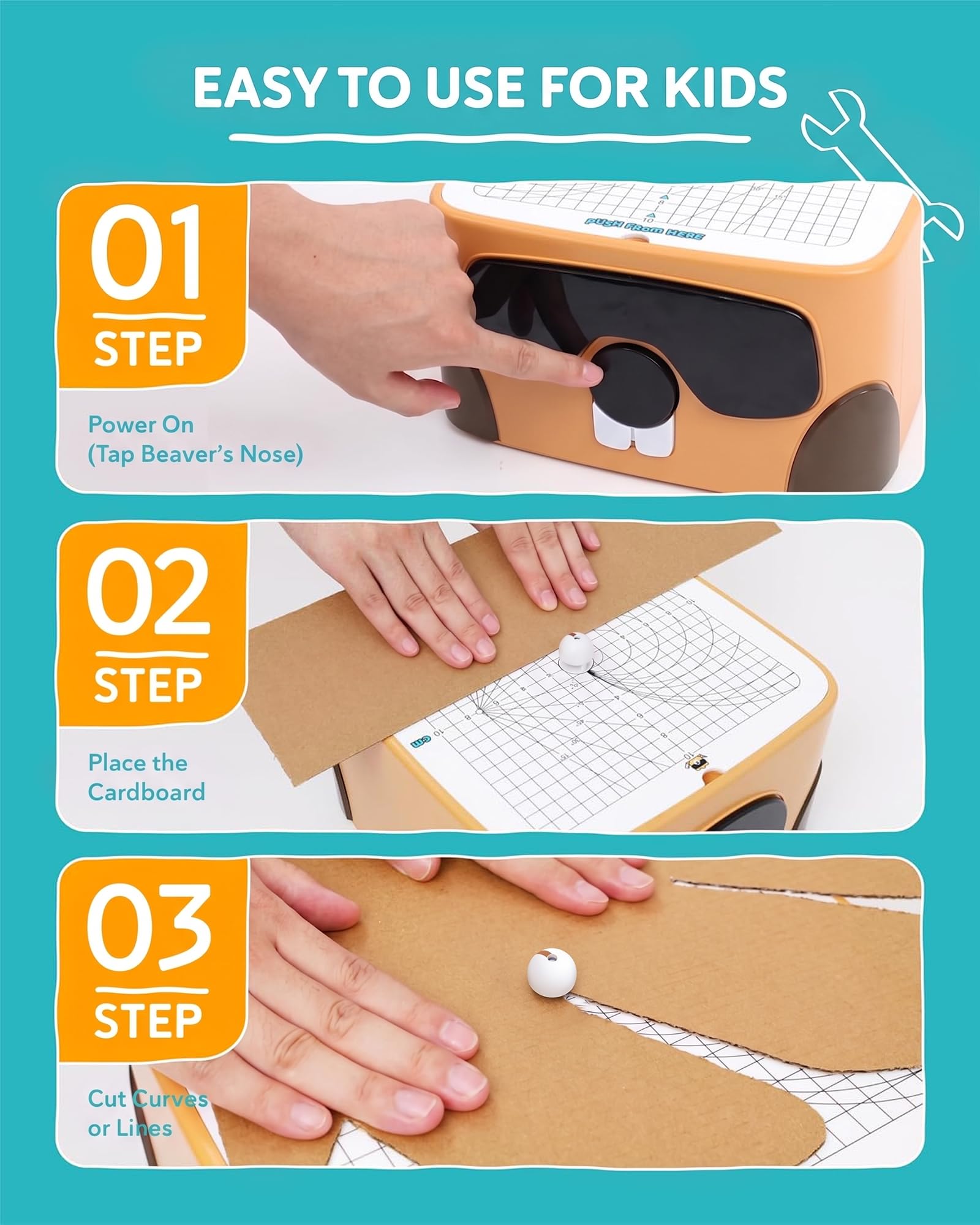 Taglierina per cartone per bambini, set sicuro fai da te con taglierina per cartone, per bambini dai 3 anni in su, in cartone e cartone, modelli creativi 3D, fatto a mano, strumento ideale per