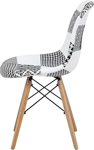 Miniatura 4 de 不二貿易(Fujiboeki) Fuji Boeki 70589 Eames Chair, Width 20.1 x Depth 18.1 x Height 32.3 inches (51 x 46 x 82 cm), Black/White, Dining Chair, Shell Type,