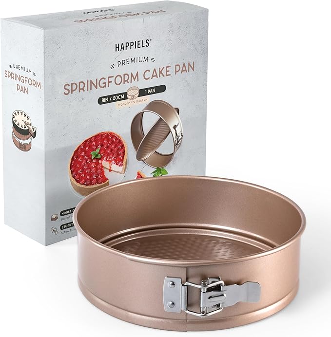 HAPPIELS Nonstick 8 Inch Springform Cheesecake Pan | PFOA &