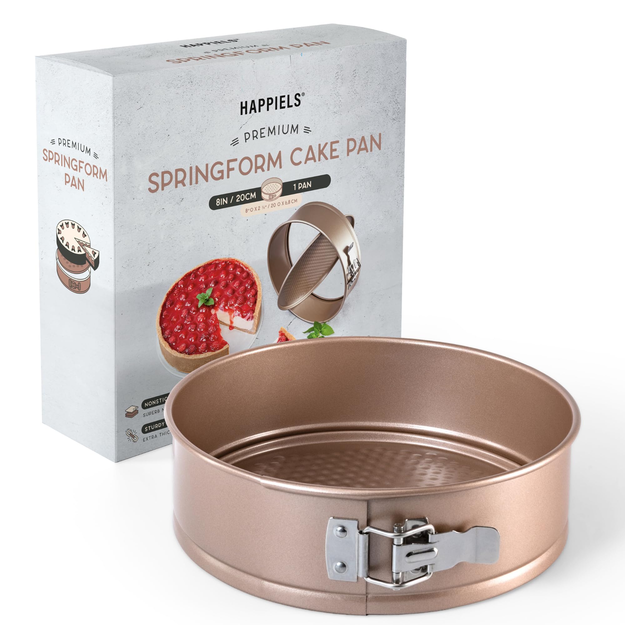HAPPIELS Nonstick 8 Inch Springform Cheesecake Pan