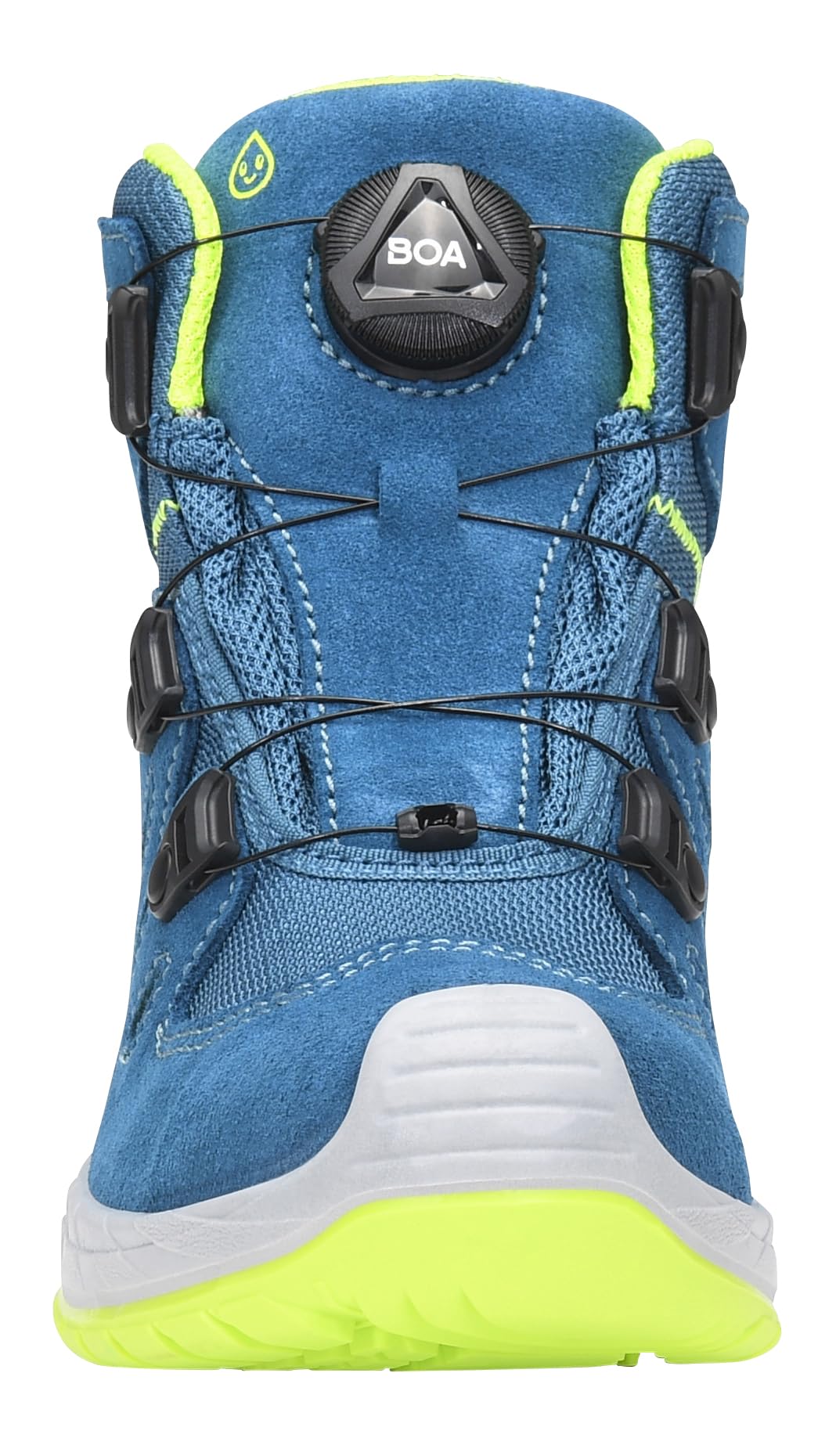 ELTEN MADDOX Kids BOA petrol-lime Mid | Outdoorschuhe für Waldkindergarten, Wandern und Spielen - wasserdicht, leicht, atmungsaktiv