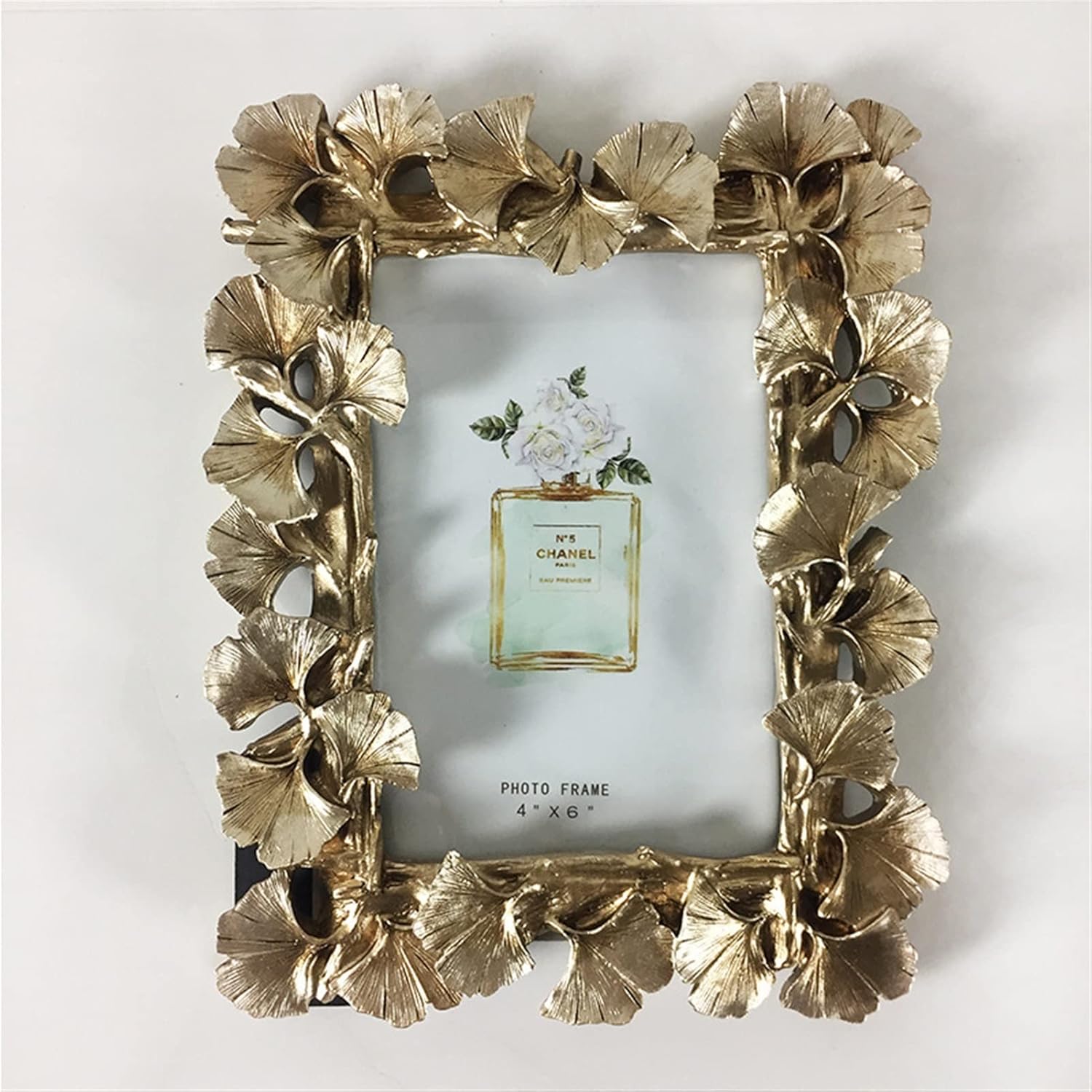 フォトフレーム 5/6インチクリエイティブ樹脂ゴールデンギンクゴリーフフレームビンテージフォトフレームレトロ樹脂フォトフレームウェデ