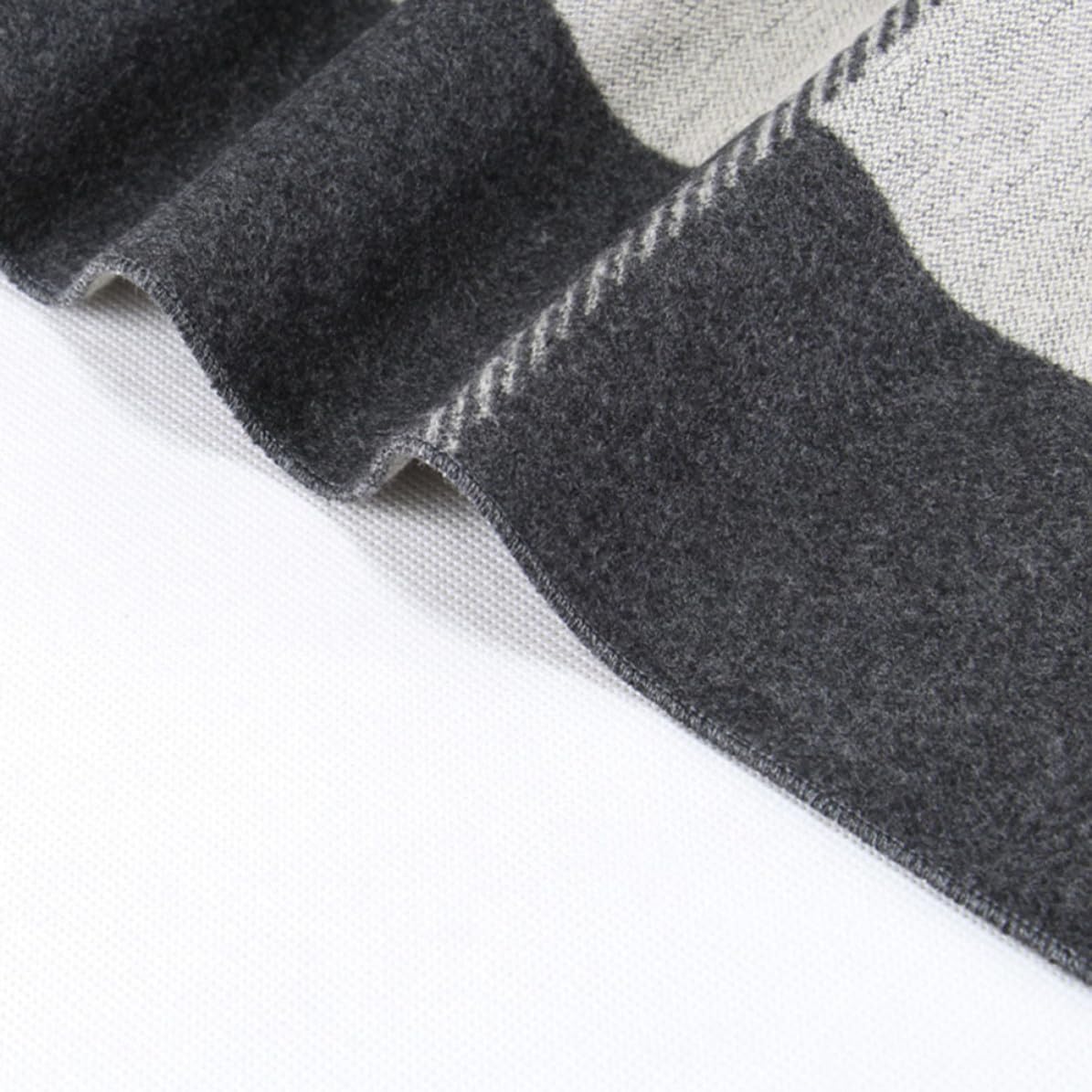 Men's Grid Scarf Warm Imitation Cashmere Neckerchief for Winter