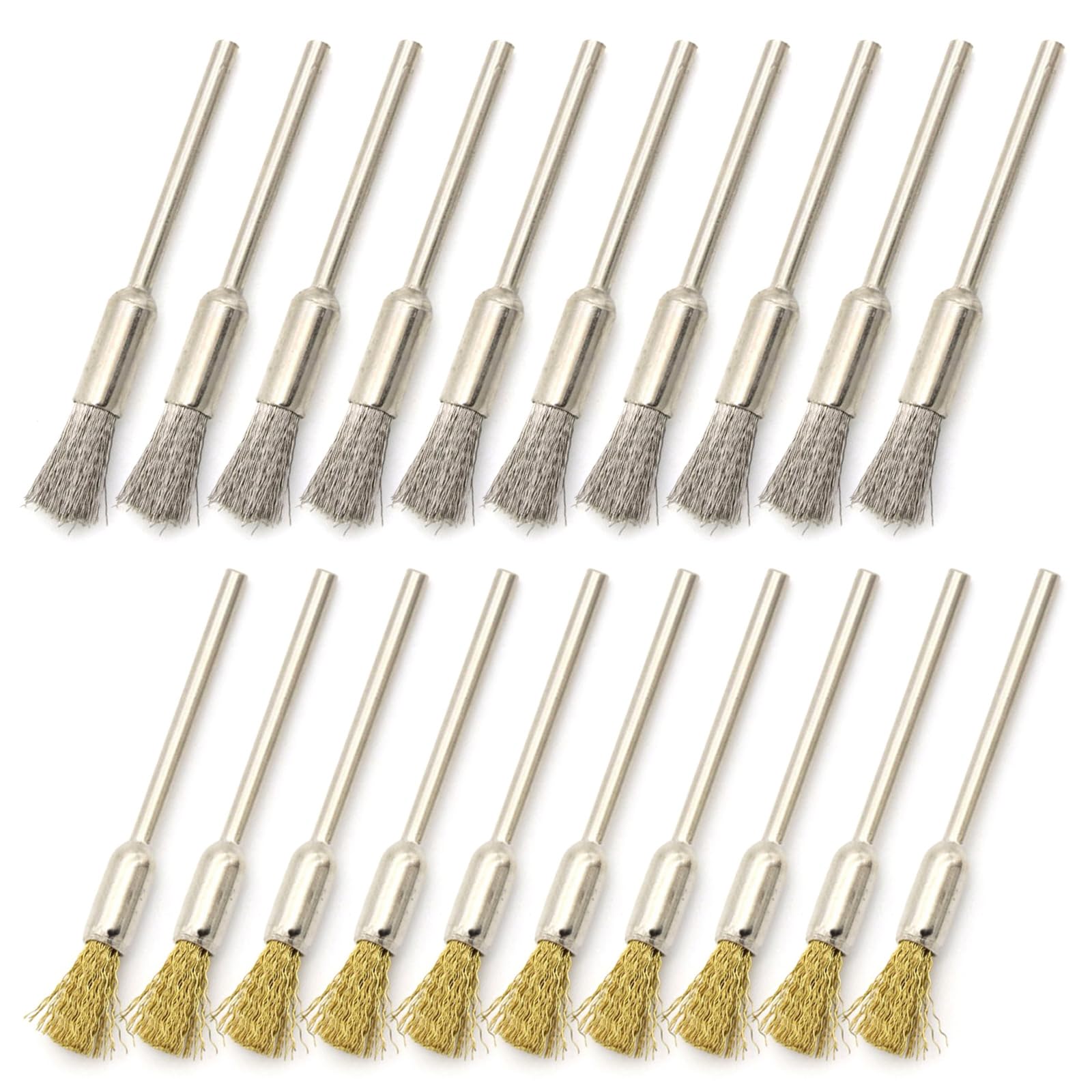 Apglsxy 20Pcs Polishing Wheel Brush Clean End Brush Pen Wire End Extended Small Wire Polishing Rotary Tool Accessories Pen