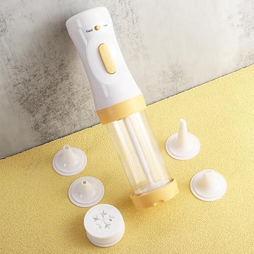 Miniatura 3 de Kit eléctrico para hacer galletas, herramienta de decoración con 12 discos y 4 puntas de glaseado, requiere 4 pilas AA (batería no incluida)