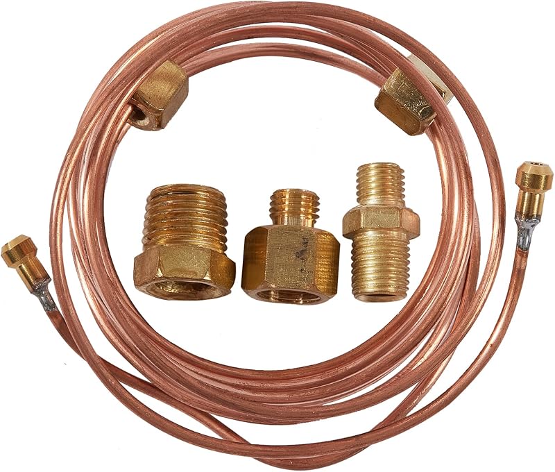 Kit de Tubo de Cobre para Manômetro Mecânico de Pressão do Óleo Autycle 1,83 m com Conexões
