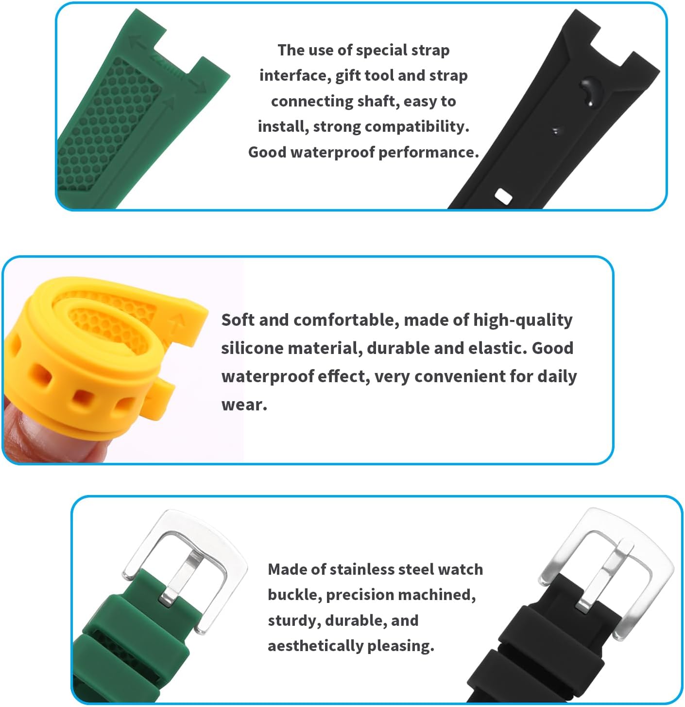 Rubber 22mm Watch Bands Compatible Fit for Citizen Tsuyosa Automatic NJ015 Nj0150 series Nj0150-81E Nj0150-56W Nj0150-56Z Replacement Silicone Watch Strap Wirstband Bracelet with Deployment Buckle For Men and Women,Orange