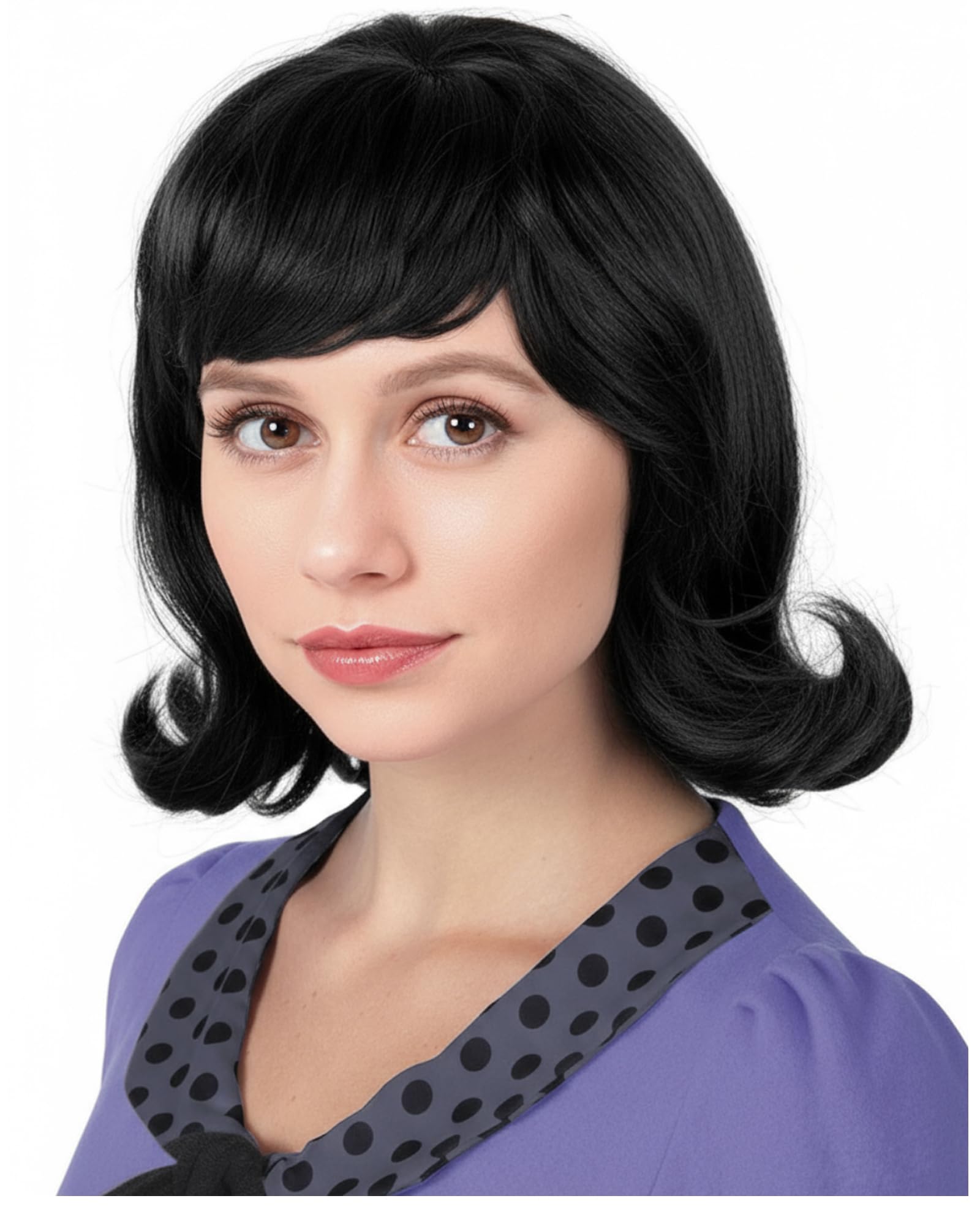 Amazon.com: 60s Black Flip Wig Jackie Costume Wig 50s Wig  display picture 2