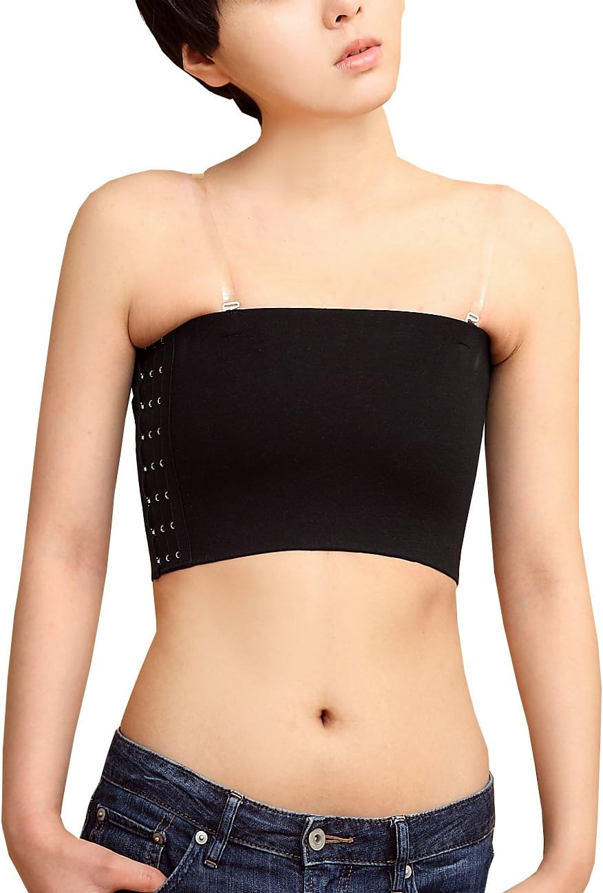 Tomboy Lesbian Chest Binders Clasp Compression Flat Strapless Tube Top Bandage