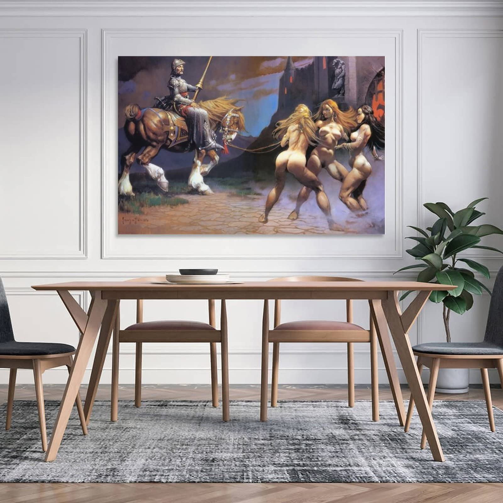 Amazon.com: JINPIN Frank Frazetta Poster Knight Fantasy Art Cult