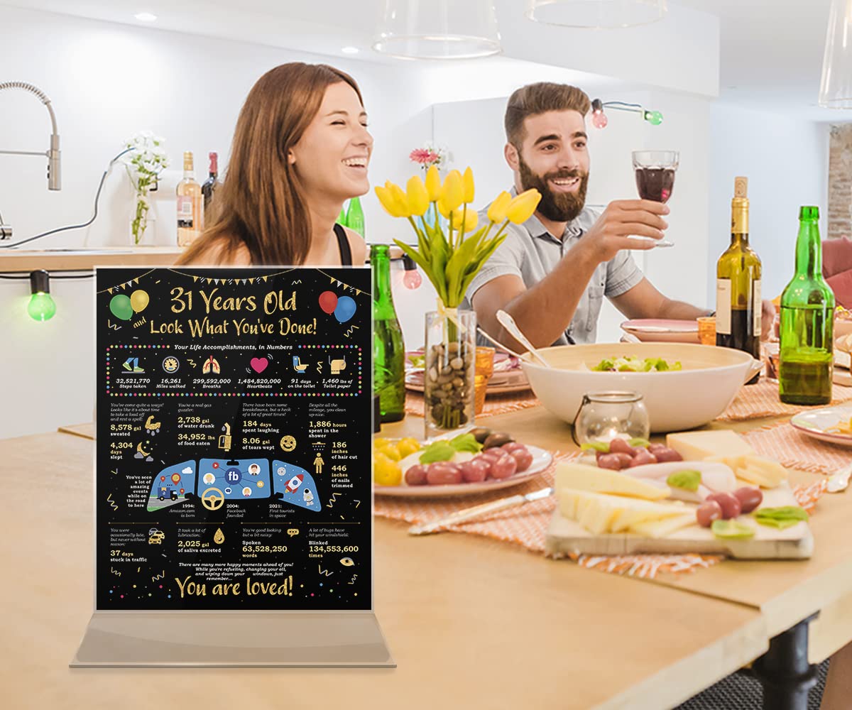 31st Birthday Bookmark Gift - Stainless Steel Inspirational Present For Women & Men