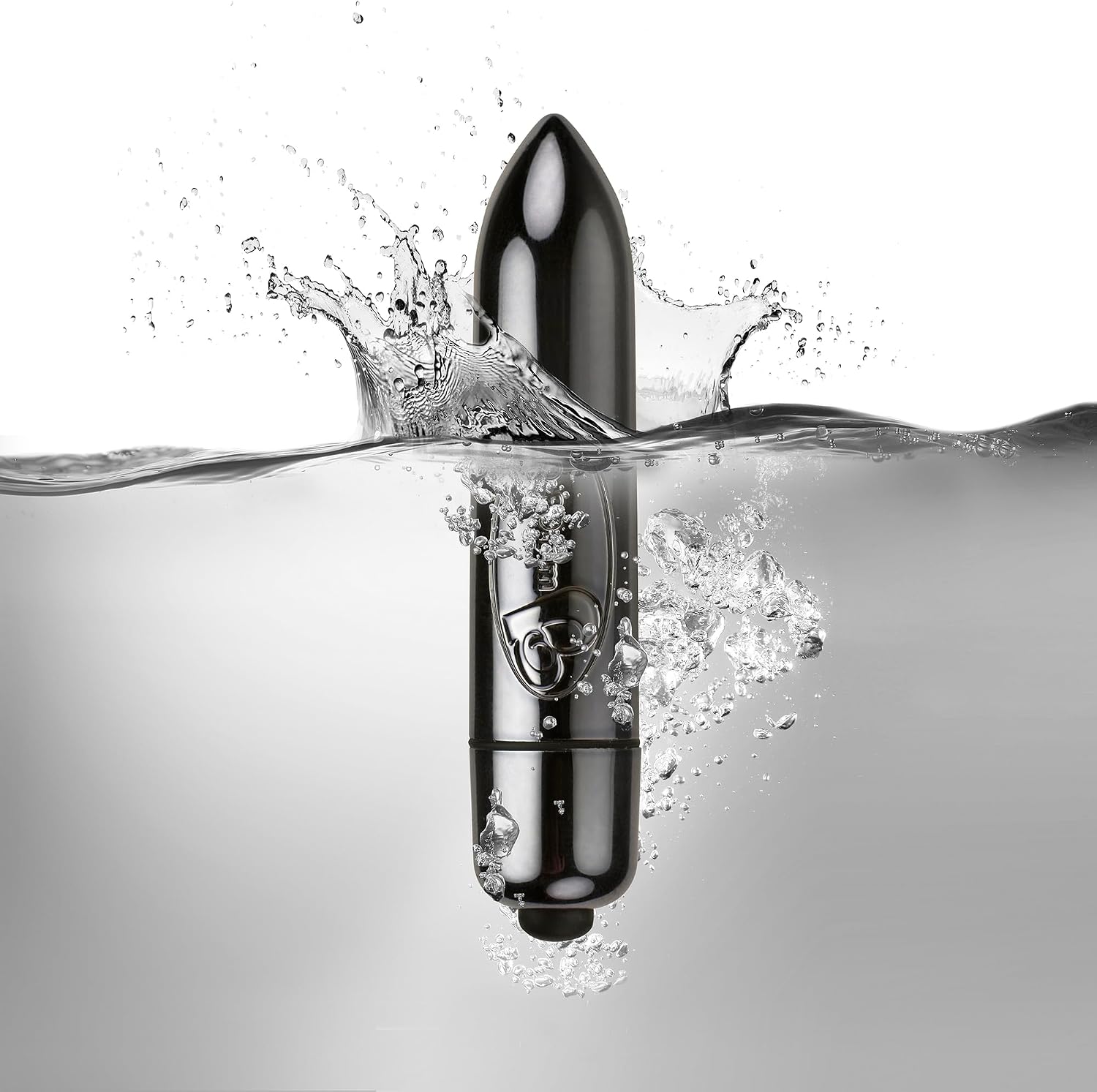 Rocks Off RO80 Midnight Metal Bullet Vibrator – 7 Modes (3 Speeds & 4 Patterns), Precision Tip for Targeted Stimulation, Compact, Water-Resistant, Quiet, 41g