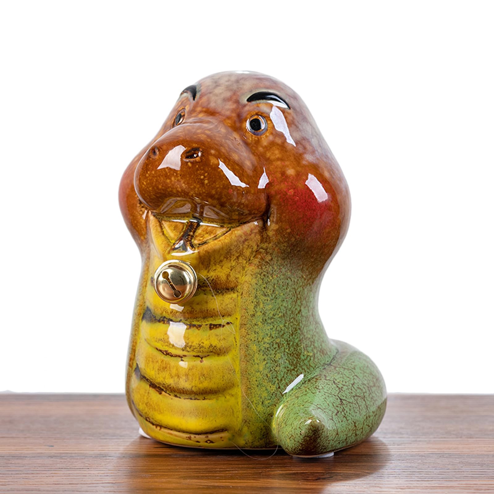 kaixiaochai Chinese Zodiac Animals Ceramic Piggy Bank for Kids and Adults 2024 Dragon Year Mascot Best Chinese Zodiac Gifts,Snake