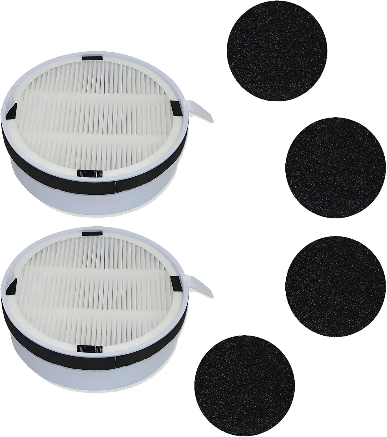 HP125 Filter Replacement Compatible with Hunter HP125 AirX Digital Air Purifier, Part Number H-HF125-VP H-HF125, 2 Filter +4 Activated Carbon Filter