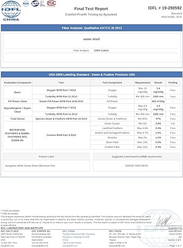 Miniatura 9 de HGOOSE - Cama de plumas húngara superior de plumón - California King