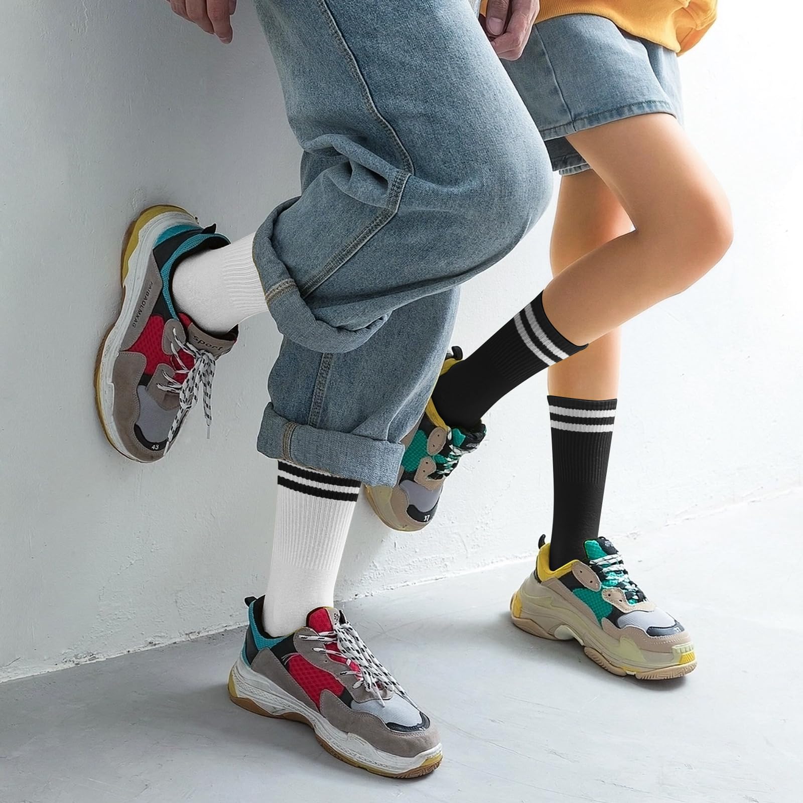 Smart Sir calcetines hombre,calcetines deporte mujer,calcetines deporte hombre（Pack de 4）,calcetines hombre algodon blancos tennis,cómodos y cálidos - 4