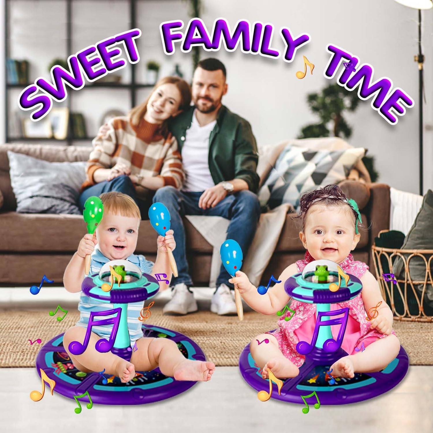 Kids LED Sit & Spin Toy with Music - 360 Spinning Seat for Toddlers & Kids, Ages 18+ Months, Birthday Gift for Girls & Boys