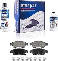 Vista 92 de Detroit Axle - Pastillas de freno delanteras para Nissan Pathfinder Frontier D21 720 Pickup Subaru SVX Pastillas de freno de cerámica con reemplazo