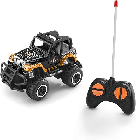 Revell RC SUV Quarter Back I 6 yaş ve üstü çocuklar ve RC yeni başlayanlar için mükemmel I Güçlü elektrik motoru MHz uzaktan kumanda, siyah/turuncu