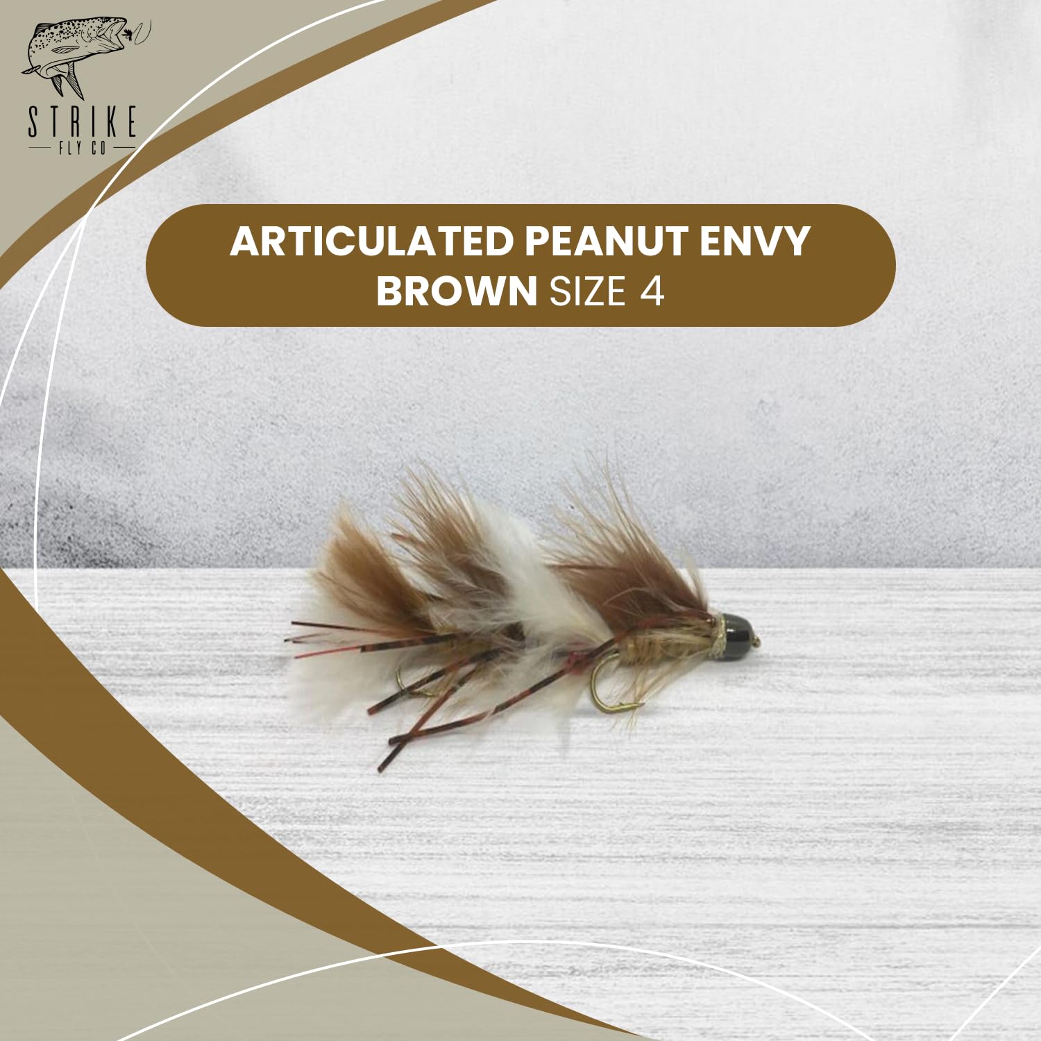 Articulated Peanut Envy - Brown/Tan - Articulated Streamer 3 4