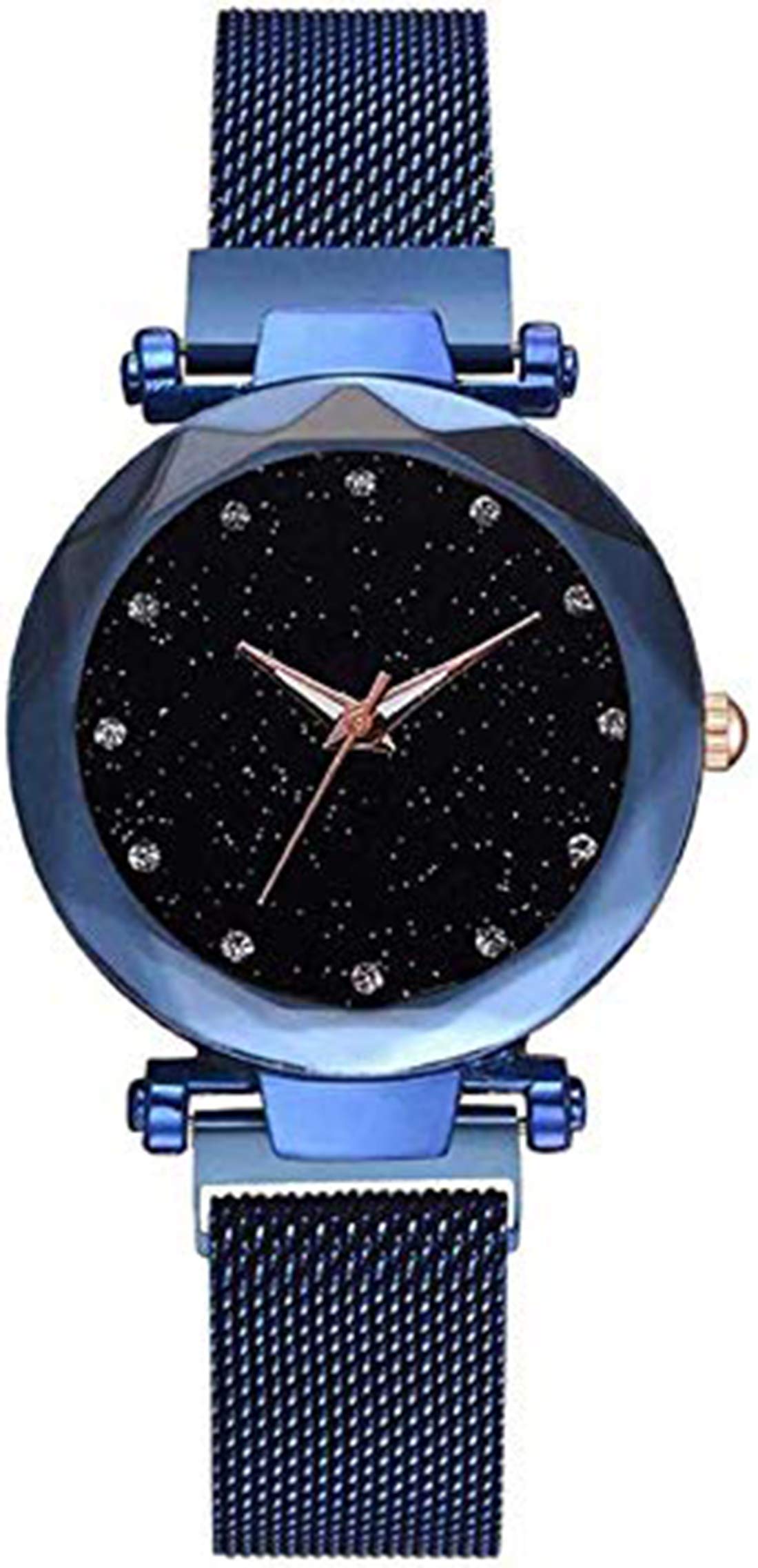 Acnos® Premium Blue Glass Black dial Magnetic Belt Blue Analog Watch for Men and Womne Pack of - 1 (B07V6MDS3B) Amazon Price History, Amazon Price Tracker
