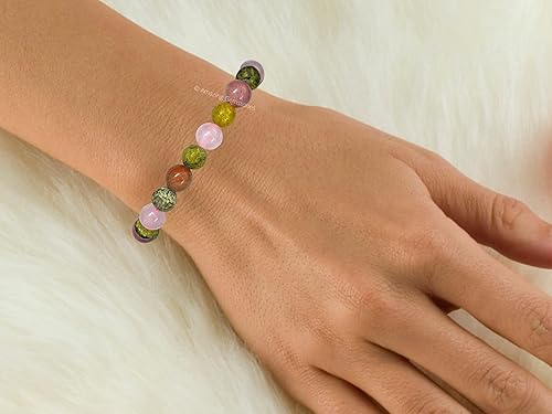 Miniatura 240 de Natural Healing Crystal Bracelet for Women - Mens Bracelet Energy Balancing Gemstones Set - Adjustable Stone Bead Bracelet for Men and Women - Anger