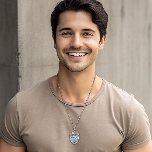 Miniatura 5 de AEONSLOVE 925 Sterling Silver Saint BenedictSt MichaelCaravaca Cross Necklace Religious Gifts Gifts for Women Men Tee - 24 Inches Stainless Chain