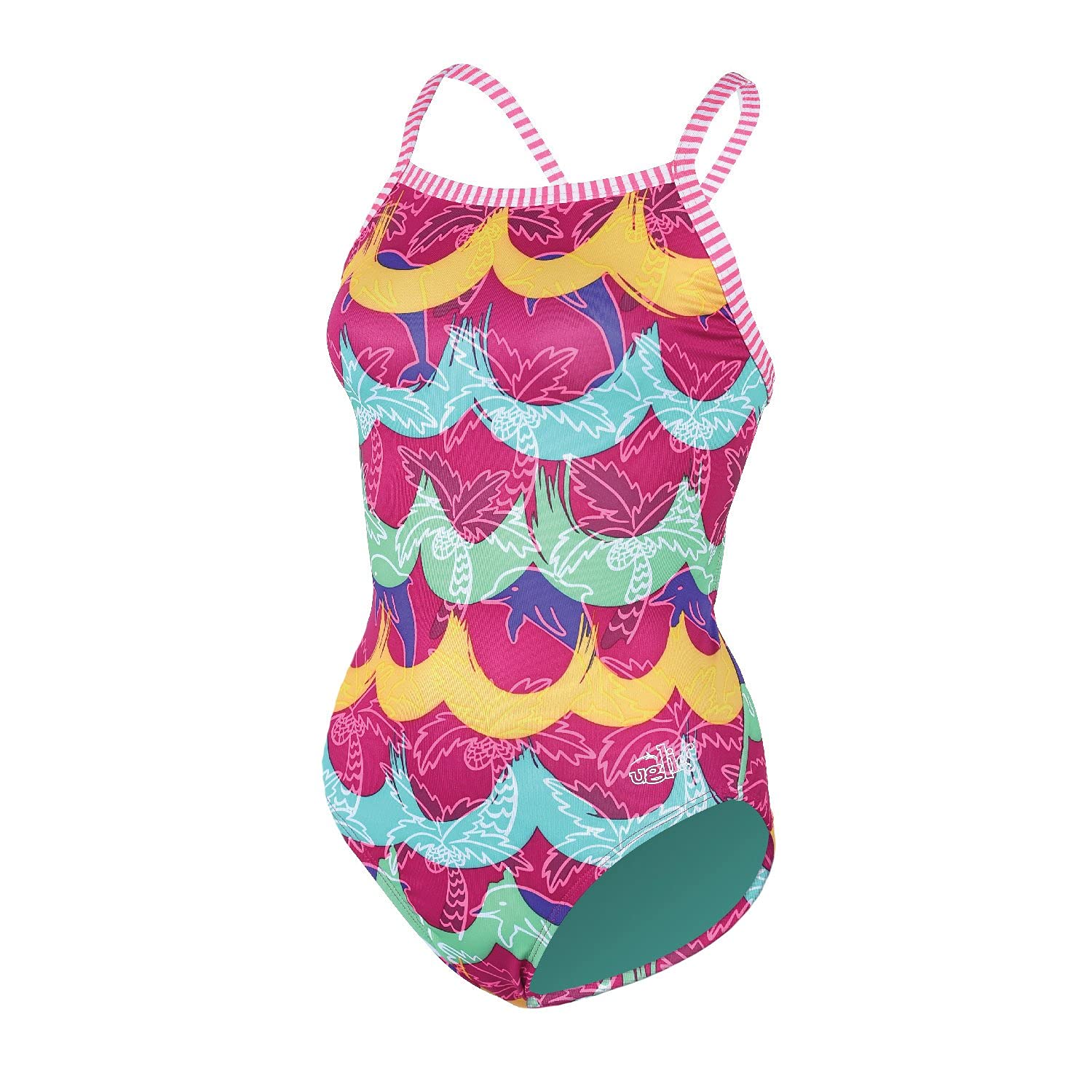 Dolfin Uglies V Workout Womens One Piece Swimsuit Tropicana