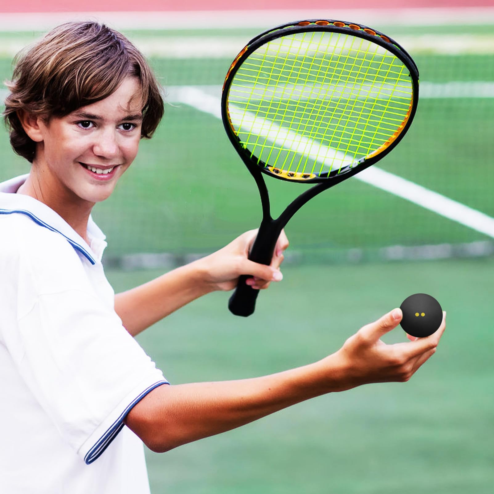 Toddmomy 1 Stück Squashbälle Professioneller Squashball Aus Hochelastischem Gummi Mit Einem Roten Punkt Für Wettkampftraining