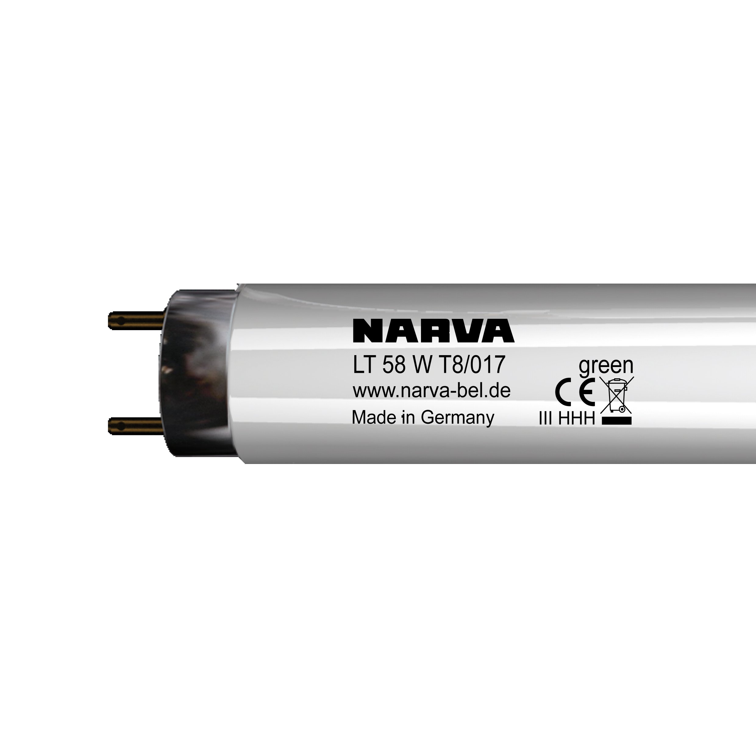 Narva Green Fluorescent Tube Lt58w/017 5Ft T8 58W
