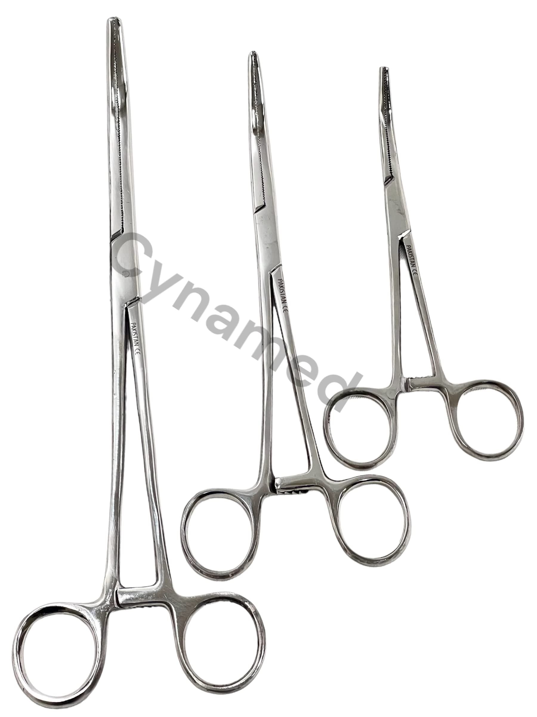 Cynamed Hemostat Set - 3 Piece Surgical Forceps -1