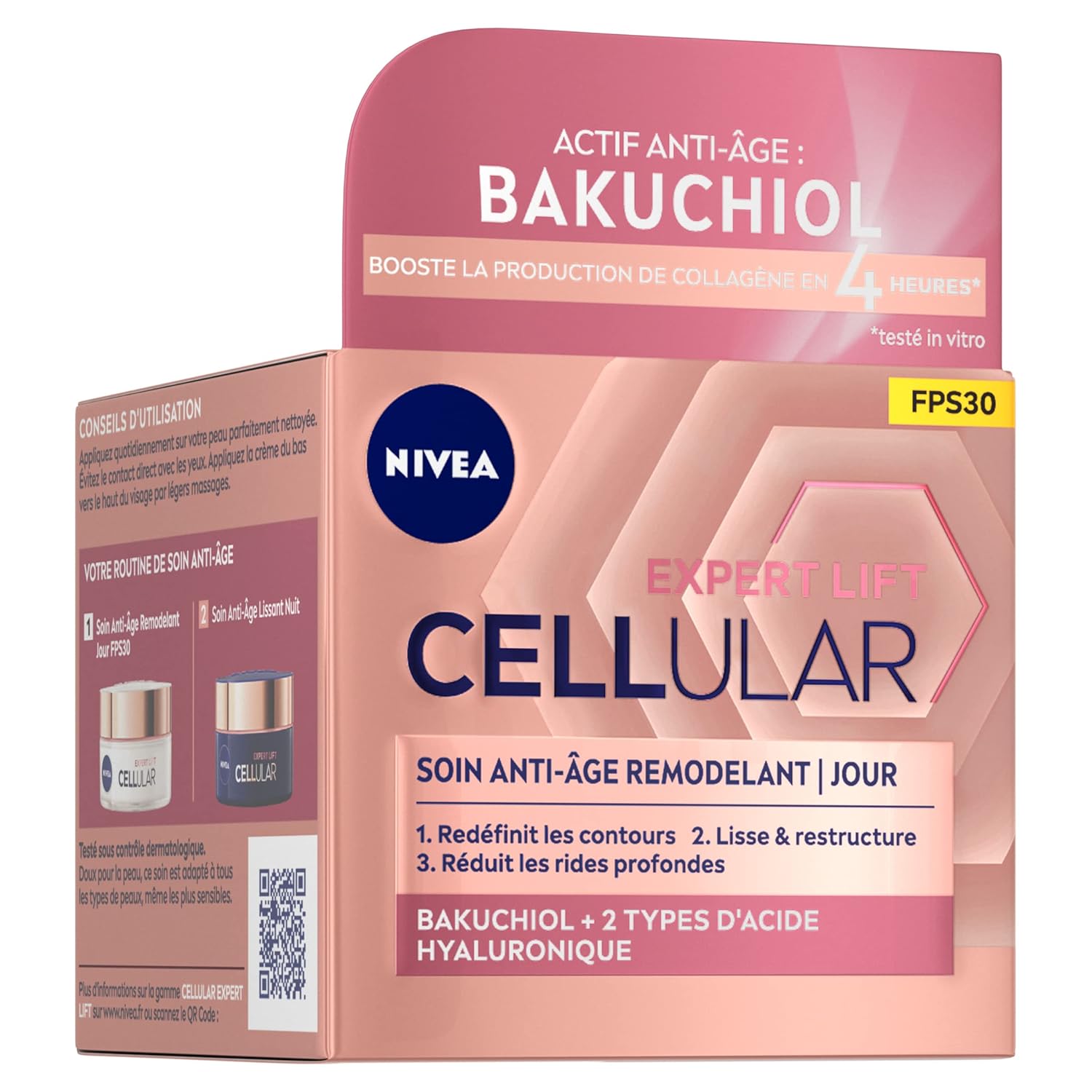 NIVEA Hyaluron Cellular Filler + Elasticity & Re-densifying Day Cream SPF30, 50 ml - Image 3