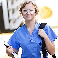 Vista 55 de Gafas de seguridad con estilo, gafas protectoras antiarañazos, transparentes para hombres y mujeres