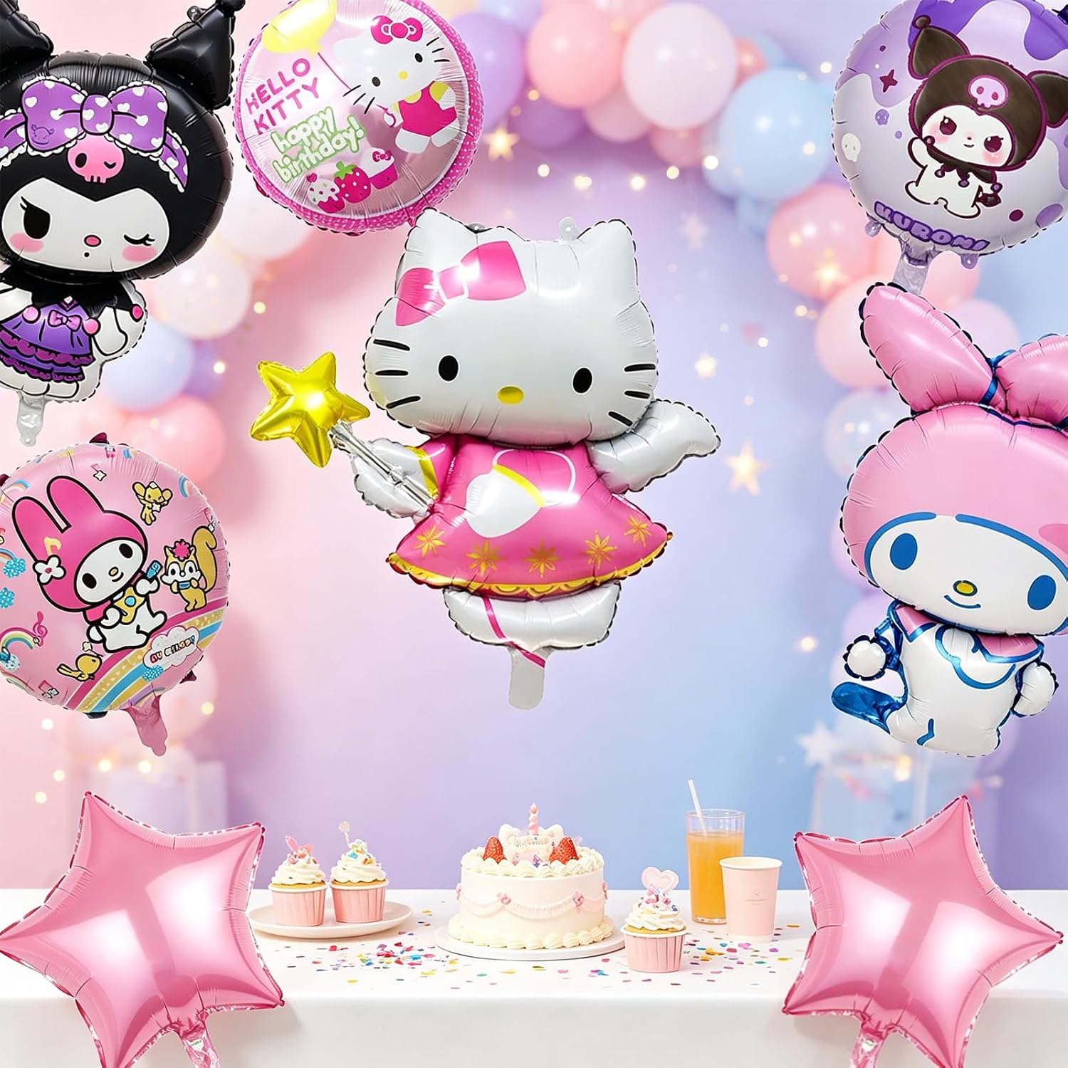 sanlio Birthday Decorations, 8PCS Foil Balloons for Boys Girls anime Party Supplies.. image 5