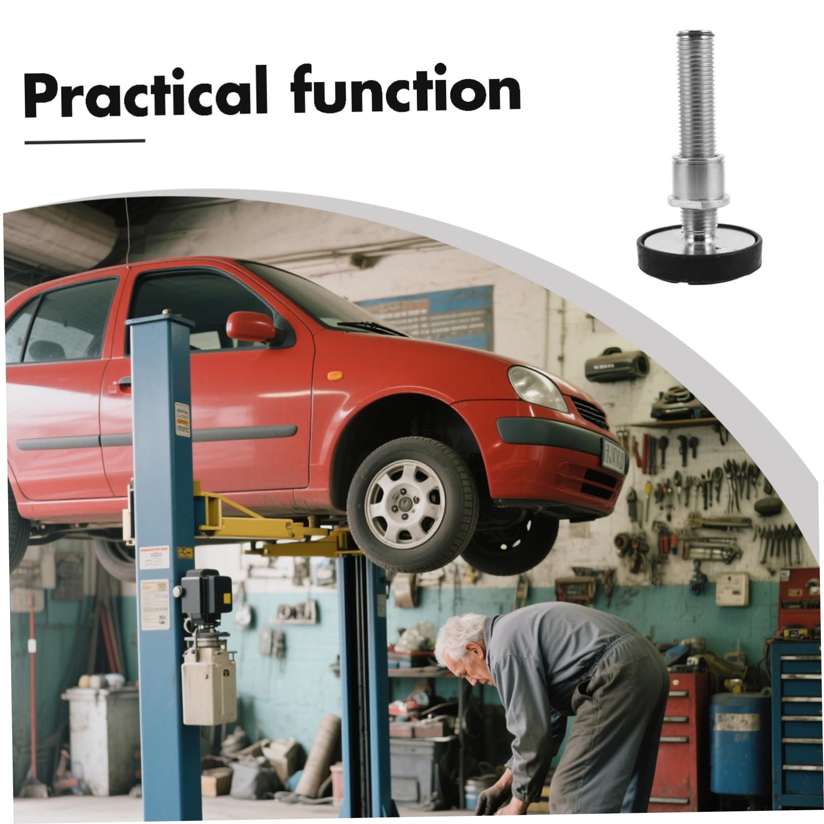 Accesorios para Elevador Bandeja Protectora Extendida de Goma para Elevadores de Automóviles Superficie Antideslizante de Metal y Goma Resistente para Uso Industrial y Comercial