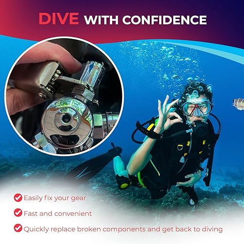 Miniatura 3 de Kit Save-A-Dive definitivo: juego de reparación y mantenimiento de buceo todo en uno con 60 juntas tóricas, multiherramienta, piezas de repuesto y
