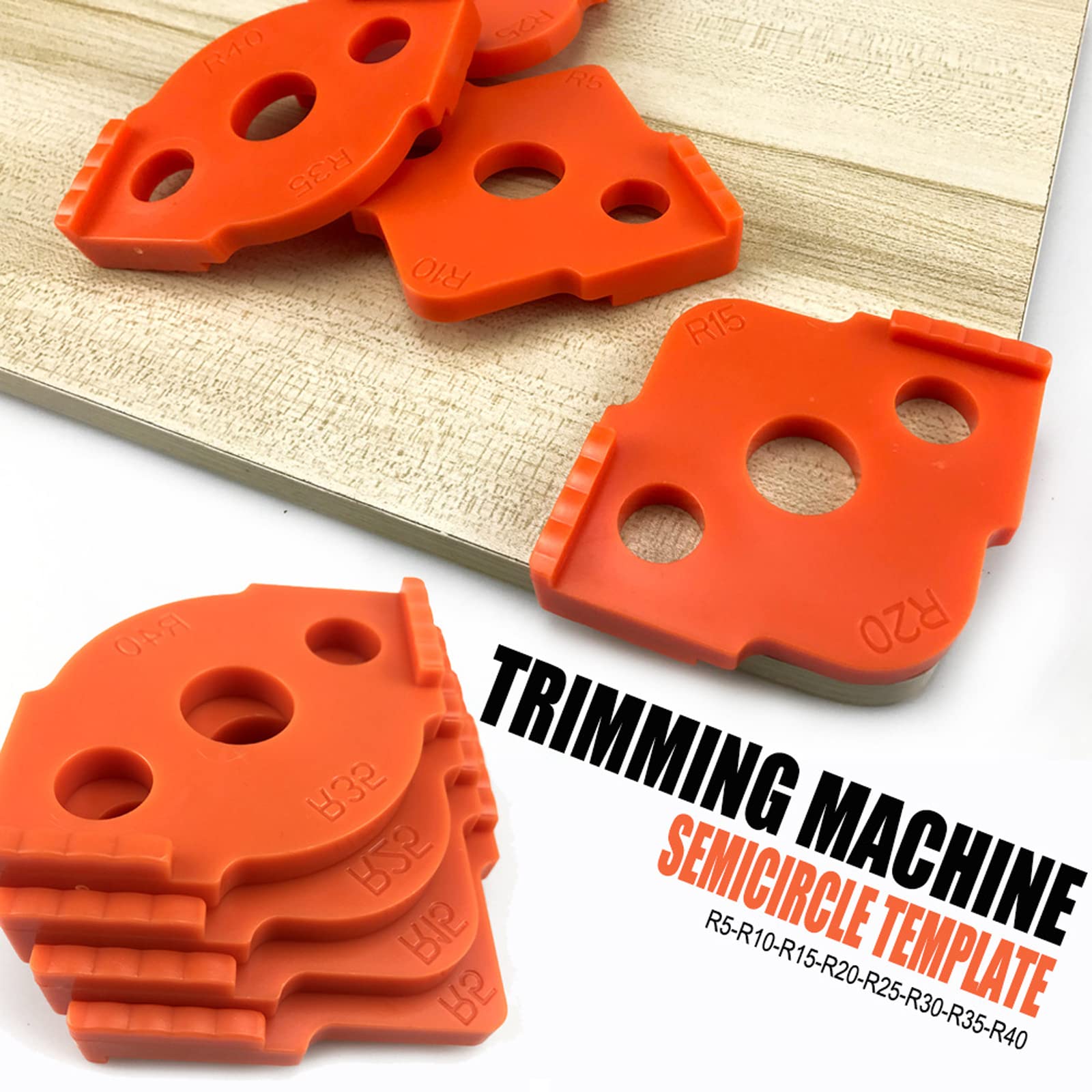 2-teilige Radius Frässchablonen Für Oberfräse - R10 Bis R50, Aluminium
