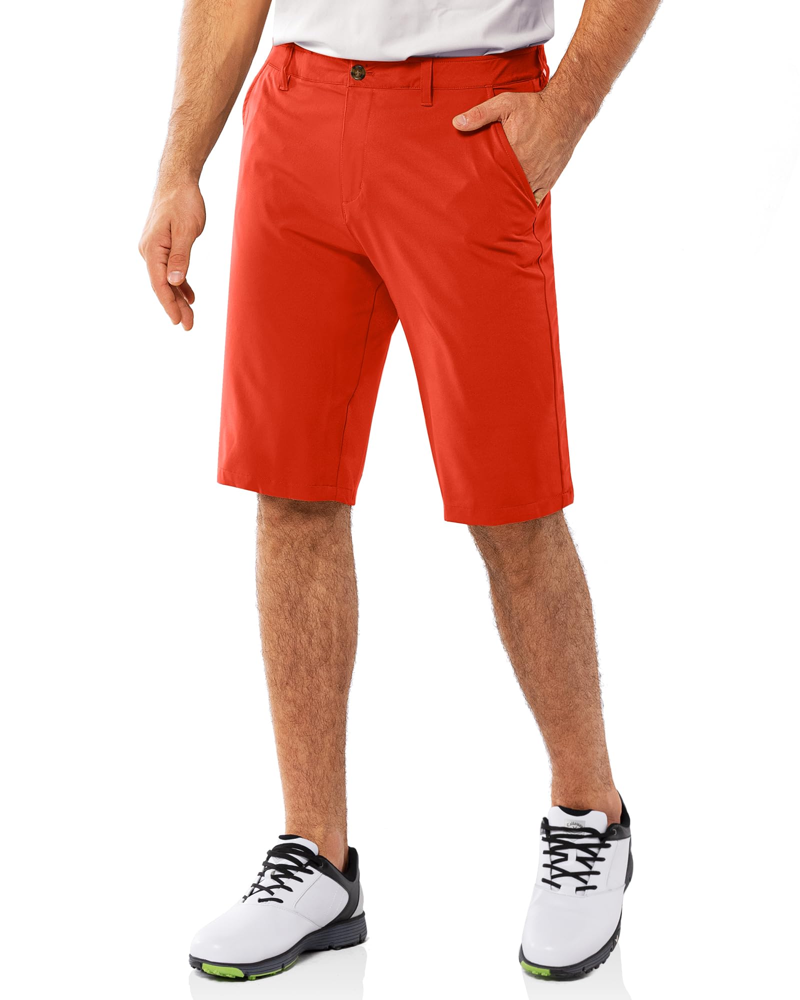 33,000ft Men's Golf Shorts Dry Fit, Lightweight Quick Dry Golf Stretch Shorts with Pockets 11" Inseam for Travel Casual