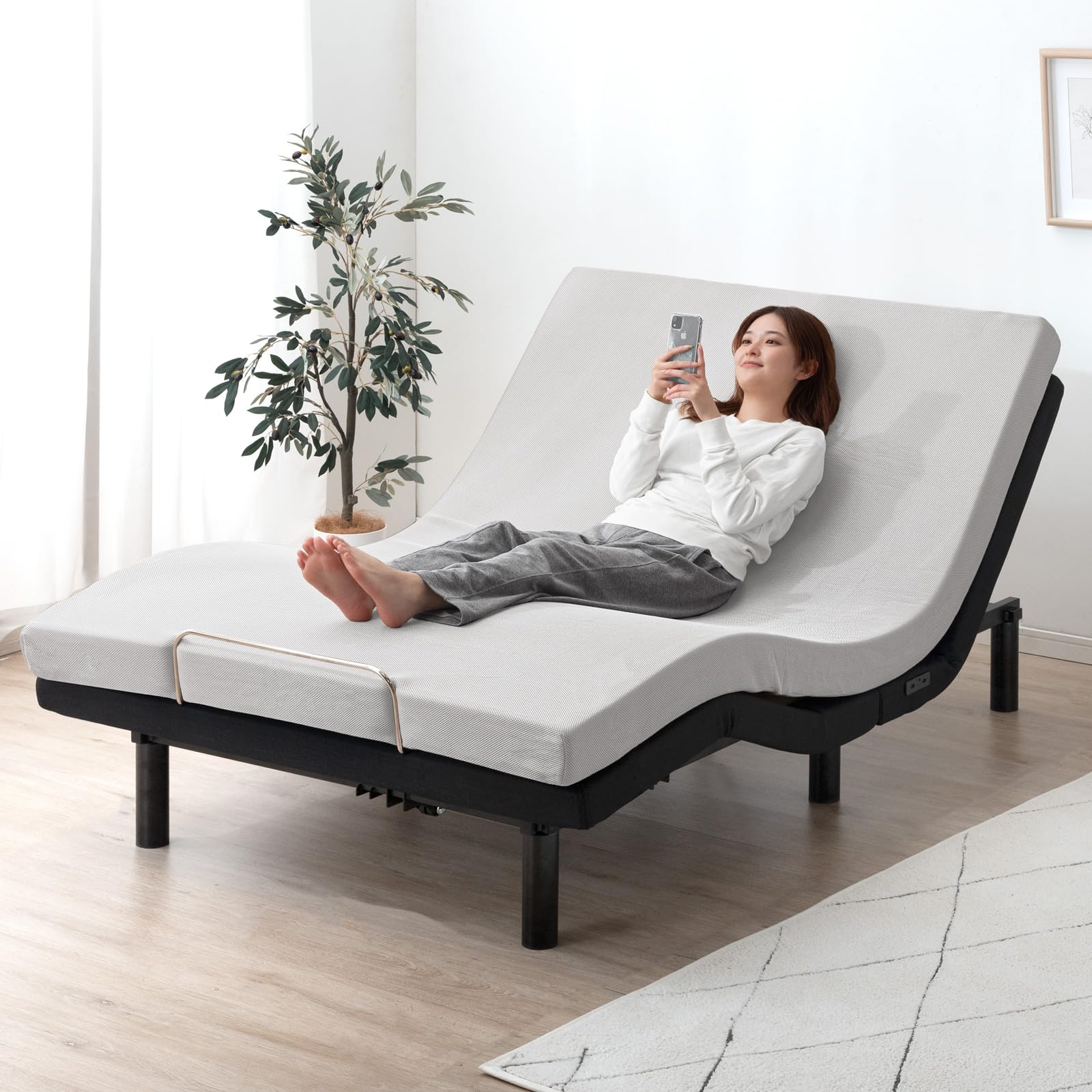 Amazon｜タンスのゲン 電動ベッド シングル マットレス付 高反発