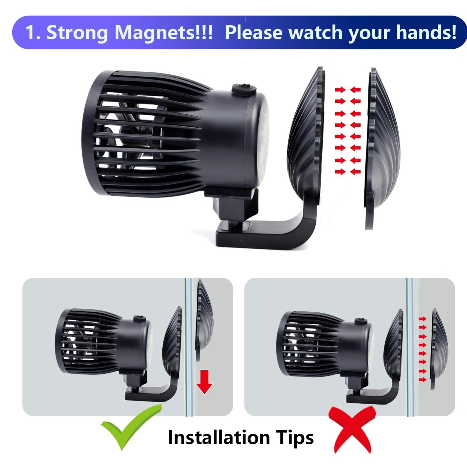 Amazon.com : CONQUERALL 520-2600GPH 15W Wave Maker 24V DC Multi