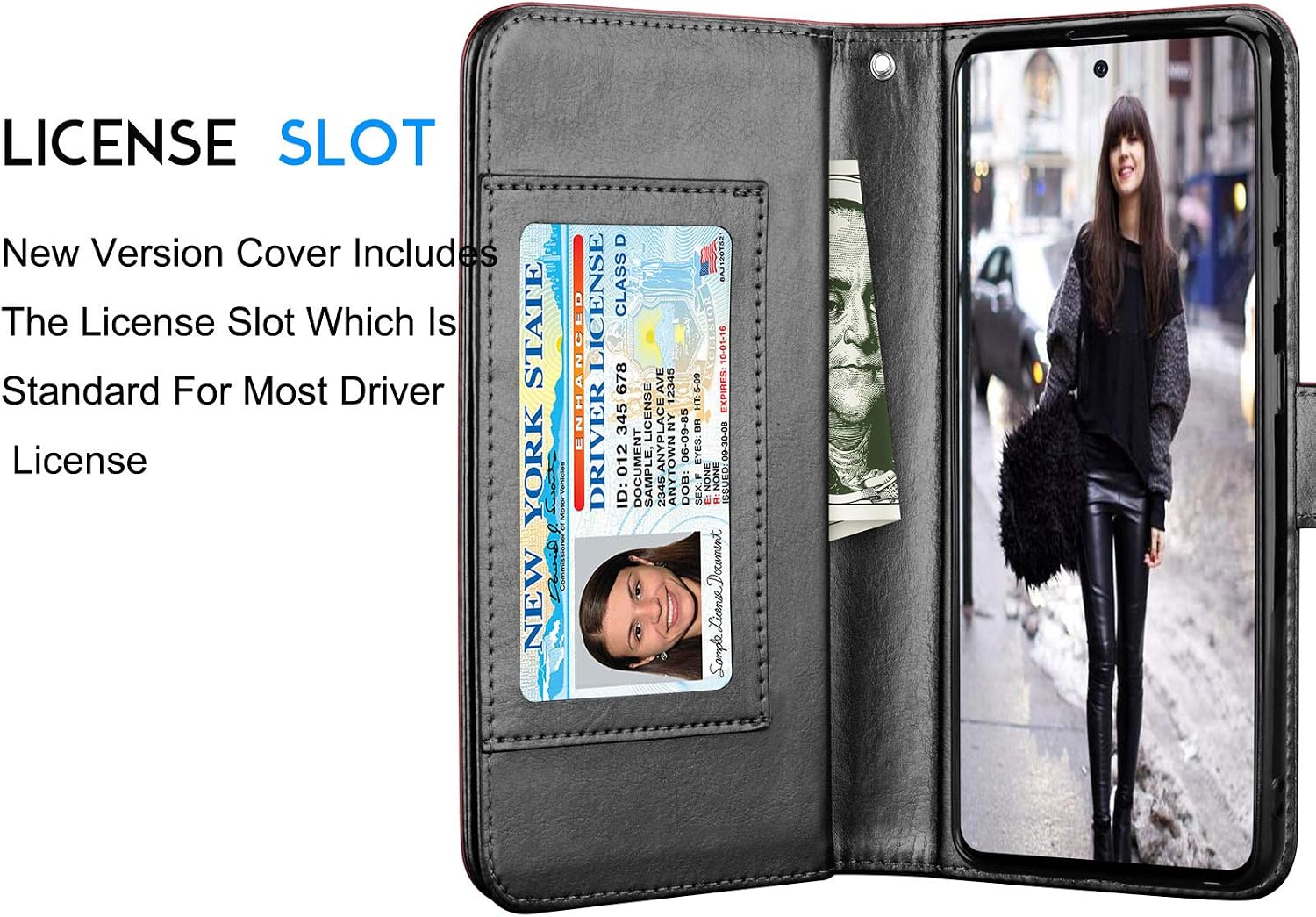 Galaxy A71 Case, [4G Version] Galaxy A71 Wallet Case, Tekcoo Luxury PU Leather Cash Credit Card Slots Holder Carrying Folio Flip Cover [Detachable Magnetic Hard Case] Kickstand for Samsung A71 [Black]