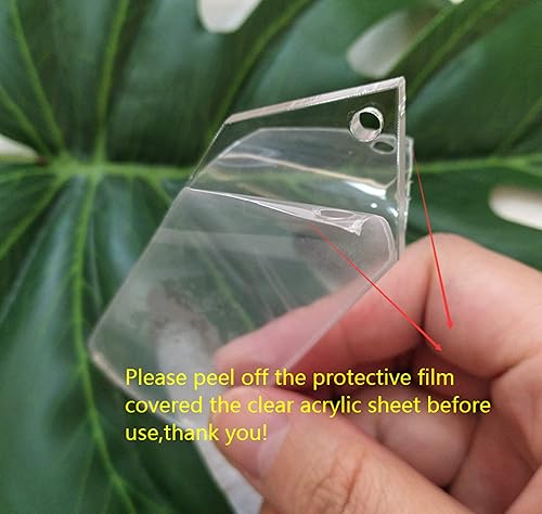 Miniatura 4 de 15 llaveros de lápiz acrílico en blanco transparente, regalos de fiesta (2.5 pulgadas)