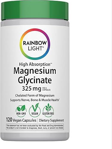 Magnesium Glycinate 325 mg  High Absorption, Chelated Form of Magnesium  Supports Nerve, Bone, & Muscle Health  Vegan, Non-GMO and Gluten Free