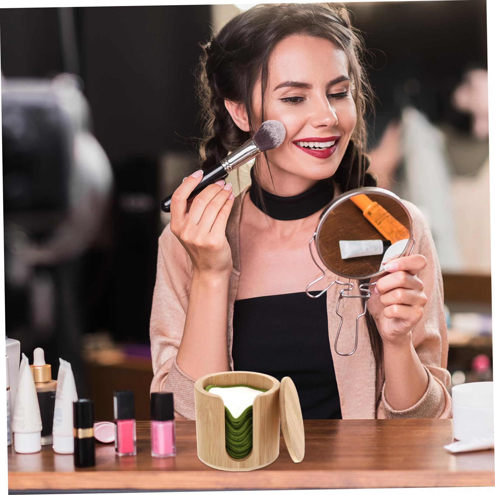 Wiederverwendbare Make Up Entferner Pads aus Bambusfaser 1 Satz