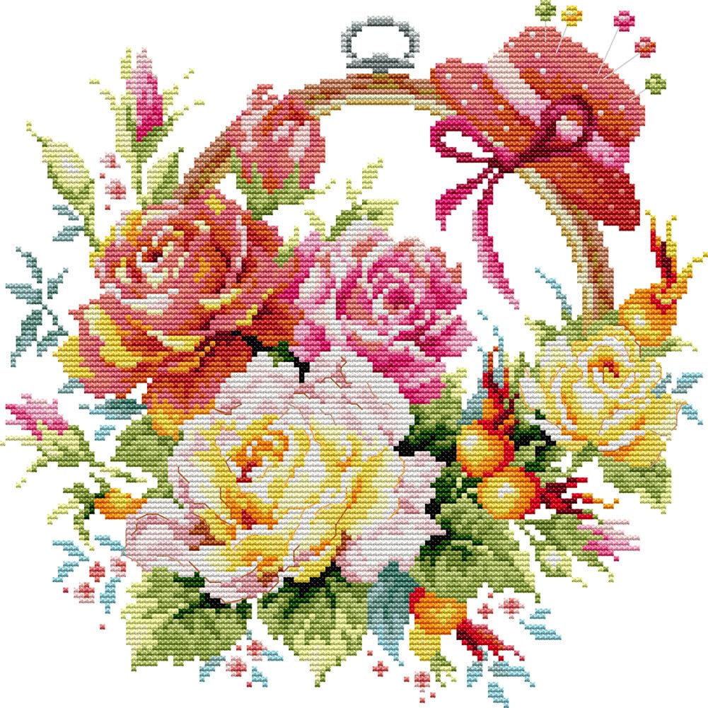 Awesocrafts Kreuzstich-Set „Meer In Einer Flasche“ – Vorgedruckter Stoff, Inkl. Garn & Nadeln, Perfekt Zum Entspannen & Verschenken