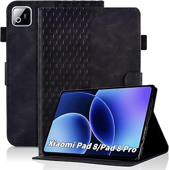 Case for Xiaomi Pad 8 / Pad 8 Pro 2025 11.2 Inch/Xiaomi Pad 7 /Pad 7 Pro 2024 Premium PU Leather Folio Cover Smart Shell with Angle Viewing Stand for Xiaomi Pad 7/7 Pro Tablet, Black