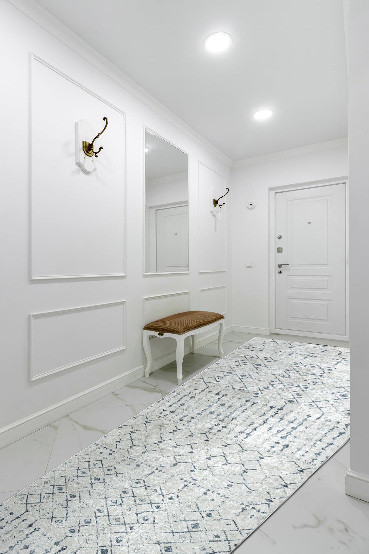 rugsx Passatoia antiscivolo LOTUS OASIS 43570 Boho beige - Lavabile - 60x240 cm - Runner per corridoio e cucina