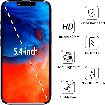 2 Pack Privacy Screen Protector for iPhone 13 Mini 5.4 Inch | Anti Spy Tempered Glass, Anti Scratch, Bubble Free