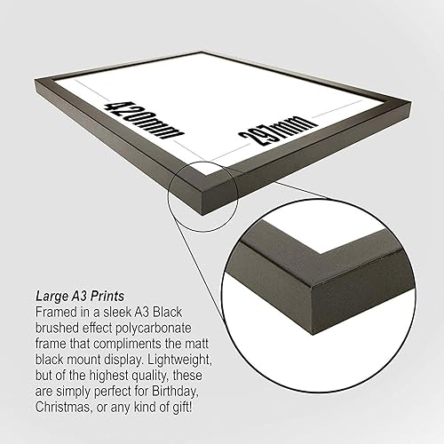 Vista 16 de HWC Trading UFC 229 Fight Khabib Nurmagomedov vs Conor McGregor 16 x 12 pulgadas, regalos enmarcados impresos con autógrafo firmado para fanáticos